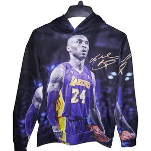 Kobe Bryant Thin Hoodie Los Angeles Lakers 24 Screen Print Sweatshirt Medium